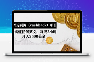 国外返利网（cashback）项目：无需懂任何英文，每天2小时，月入3500美金